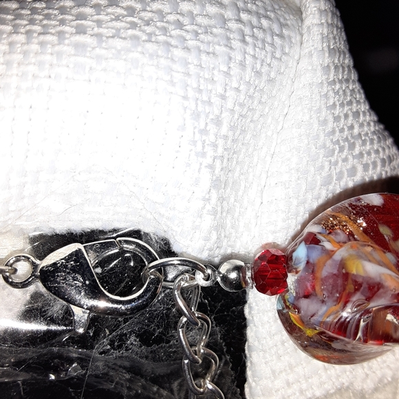 Morano Style glass and crystal Necklace set - Picture 2 of 7